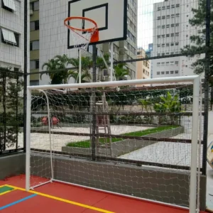 Trave de Futsal Conjugada c/ Tabela de Basquete